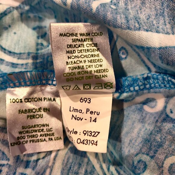 Lilly Pulitzer Womens Size XS Blue Juliet What A Racquet Fish Print Dress Flaw - Picture 10 of 10